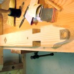 phot of leg with two inset bearing blocks