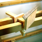 photo of tool rest mounted on the lathe