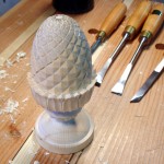 photo of partially completed finial