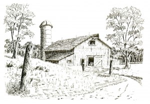 barn and silo