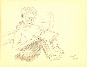 boy studying