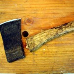 photo of a broken hatchet