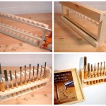 photo collage of final assemply and finished rack