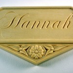 photo of Hannah's name board