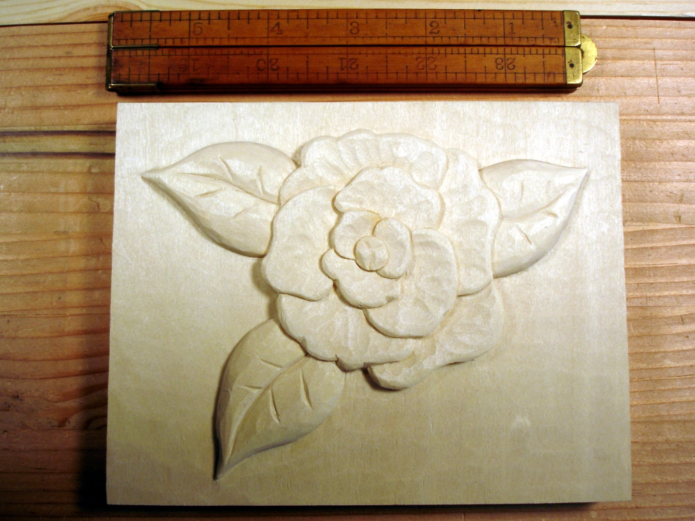 Wood Carving A Simple Flower