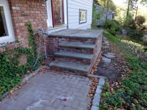 masonry done - front steps rebuilt