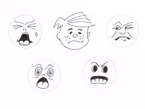 drawings of crying babies