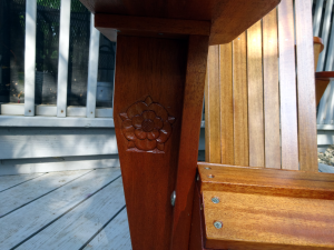 carvings on the chair legs