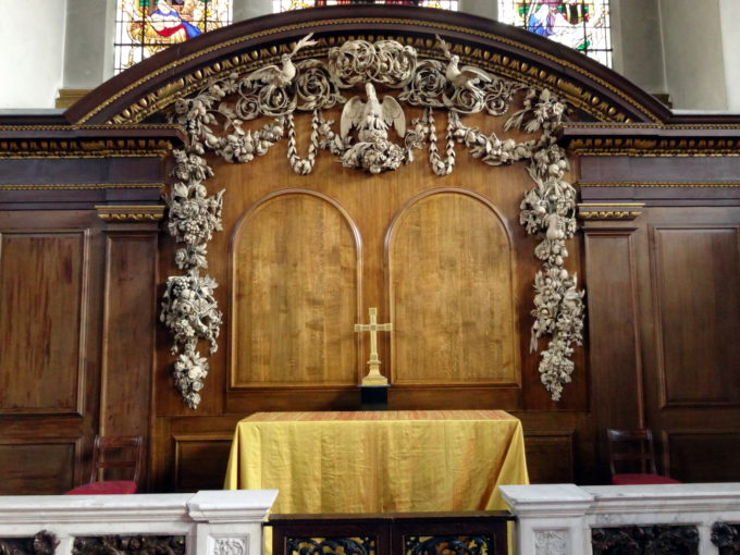 photo of reredos and altar