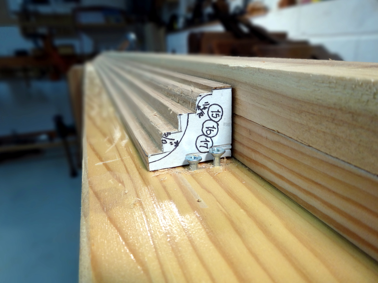 photo of moulding with rabbets cut