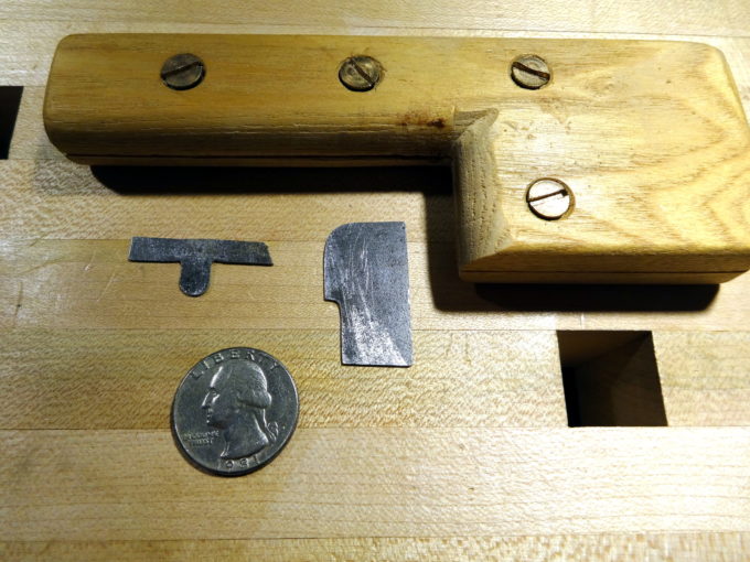 photo of scratch stock and two cutters