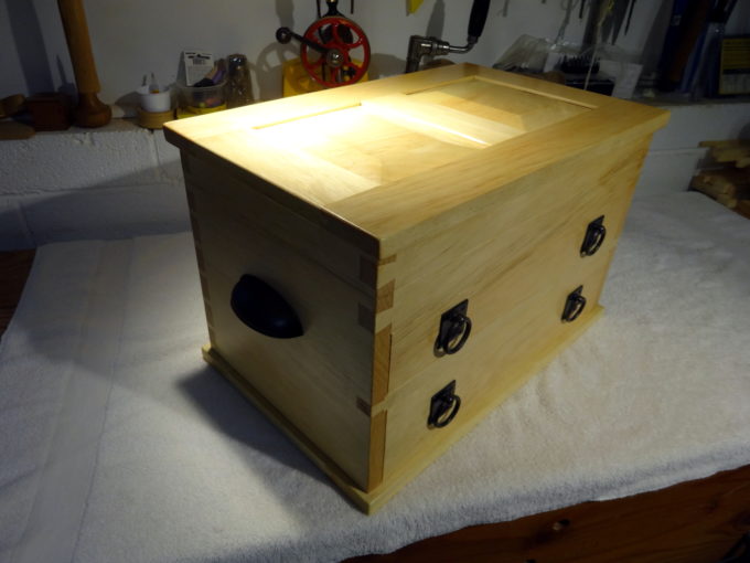 photo of completed lathe tool chest