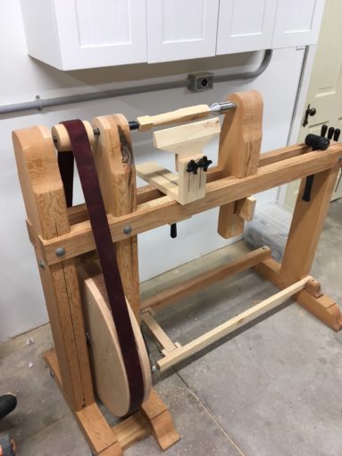 Ty Bailey's treadle lathe