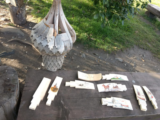 photo of typical roof shingles for Kizhi Island churches