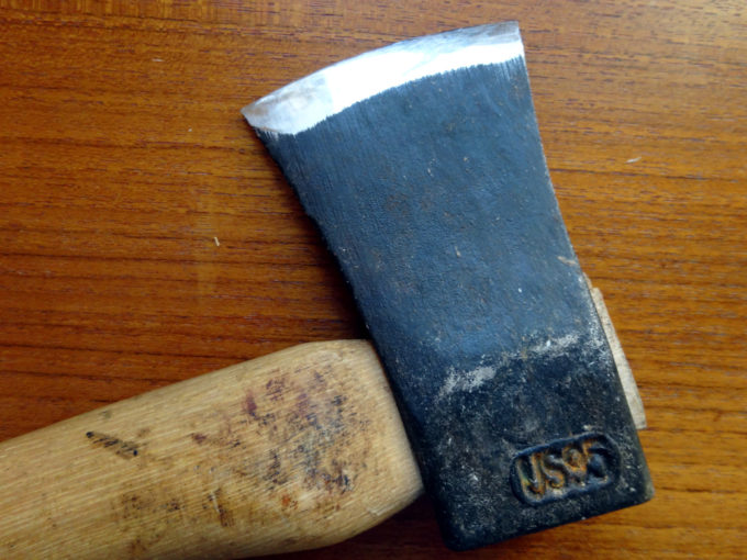 photo of my re-ground hatchet