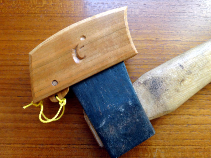 photo of hatchet sheath - back