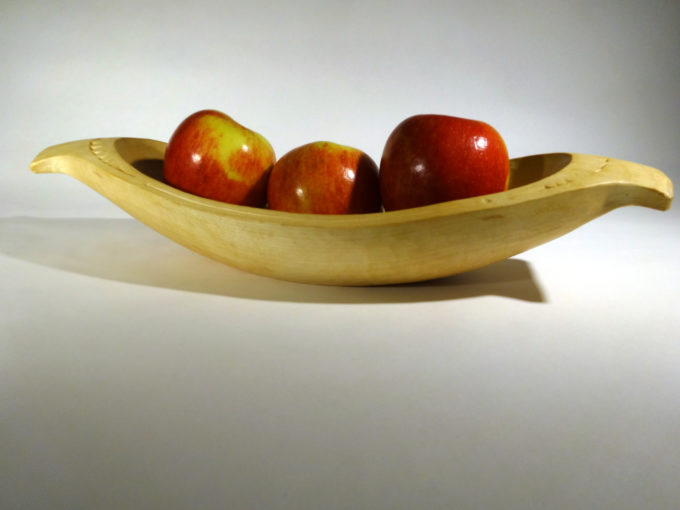 photo - completed bowl with 3 apples