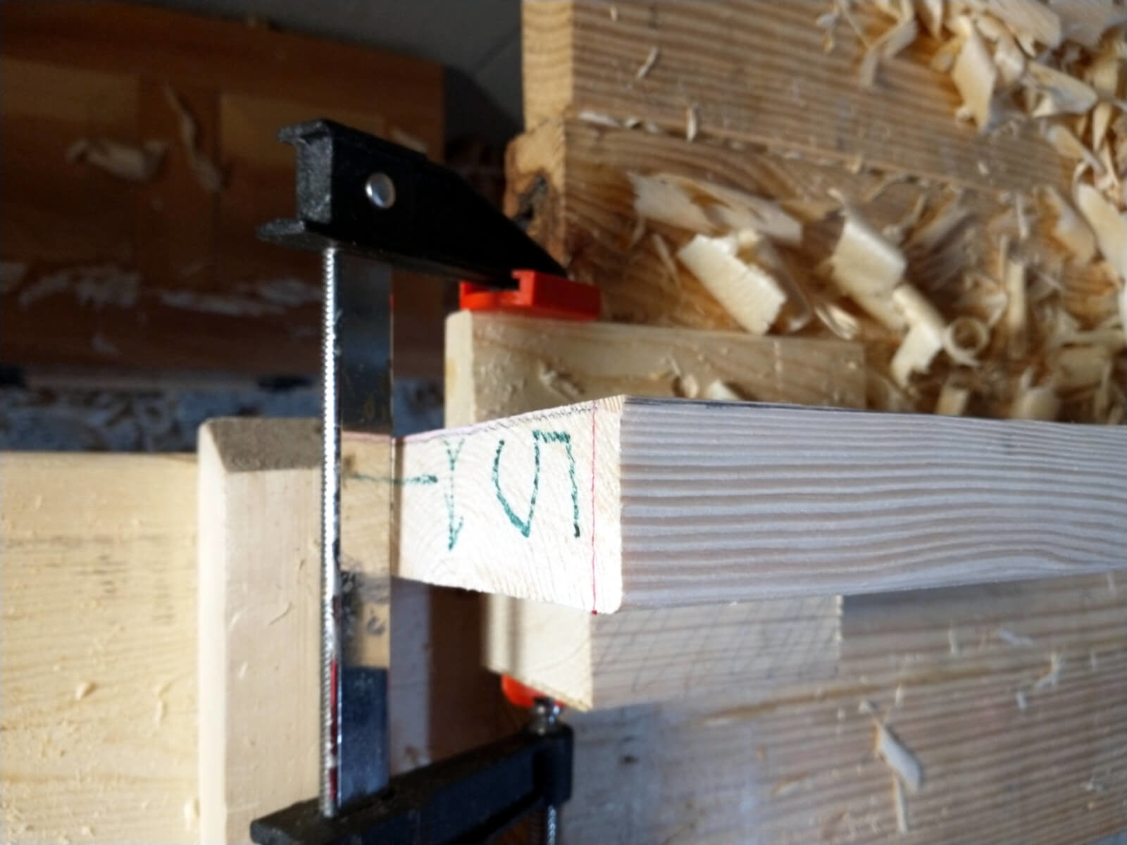 photo of clamping for doing edge work