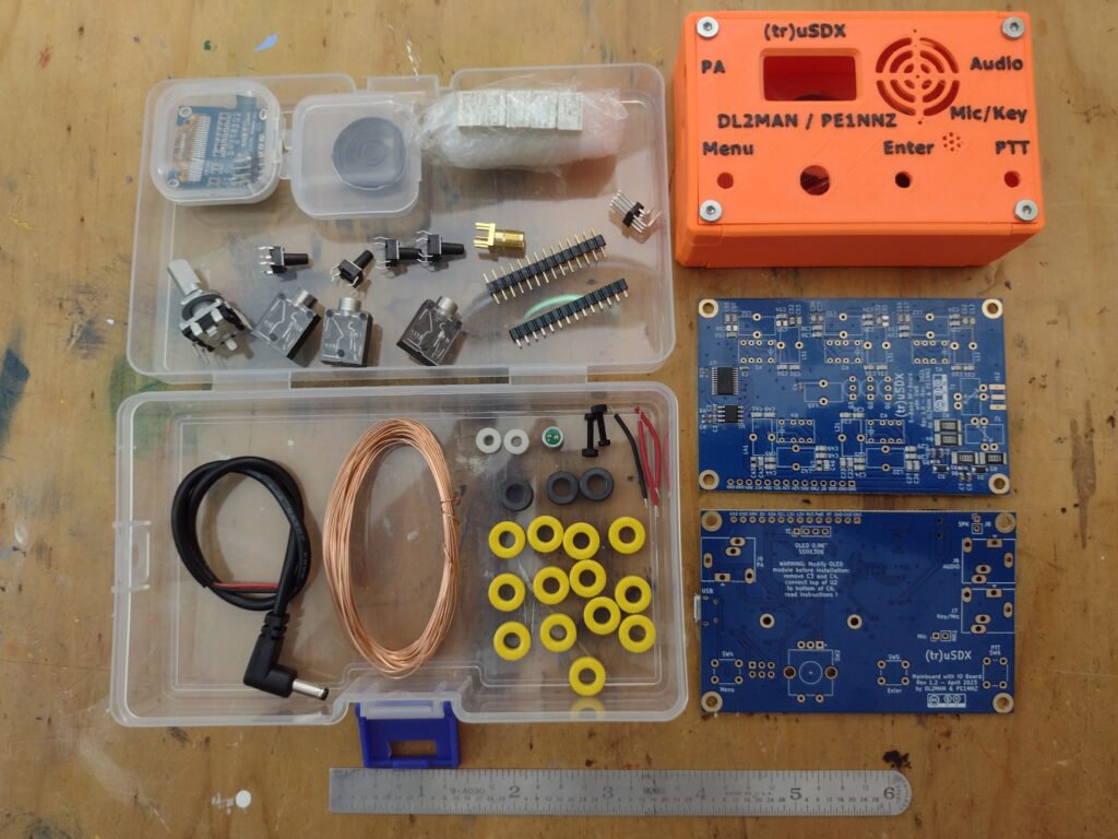 photo of (tr)uSDX High Band kit components